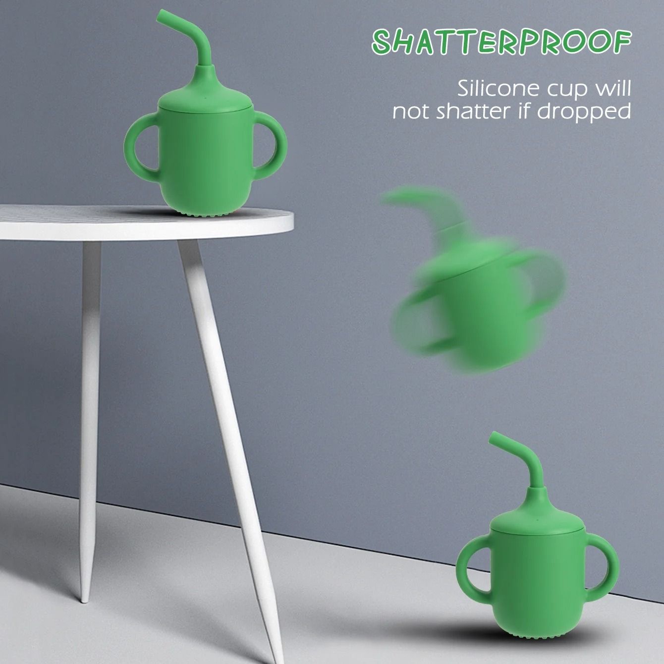 Dual-Grip Silicone Infant Training Cup