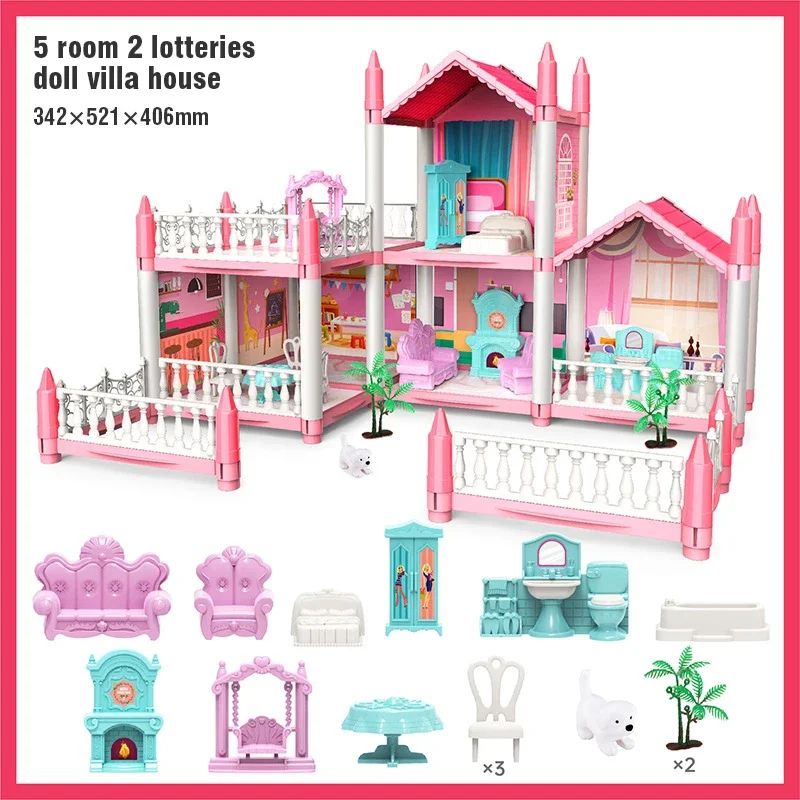 3D DIY Dream Princess Castle Villa Doll House