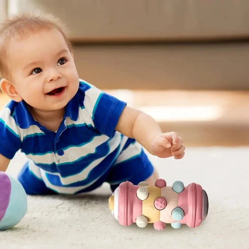 Montessori Baby Crawling Roller Toy, Tummy Time Sensory Toy for Infants, Educational Development Toy