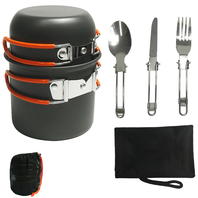 Camping Cookware Set Lightweight Outdoor Cooking Kit for Hiking Picnic Trekking
