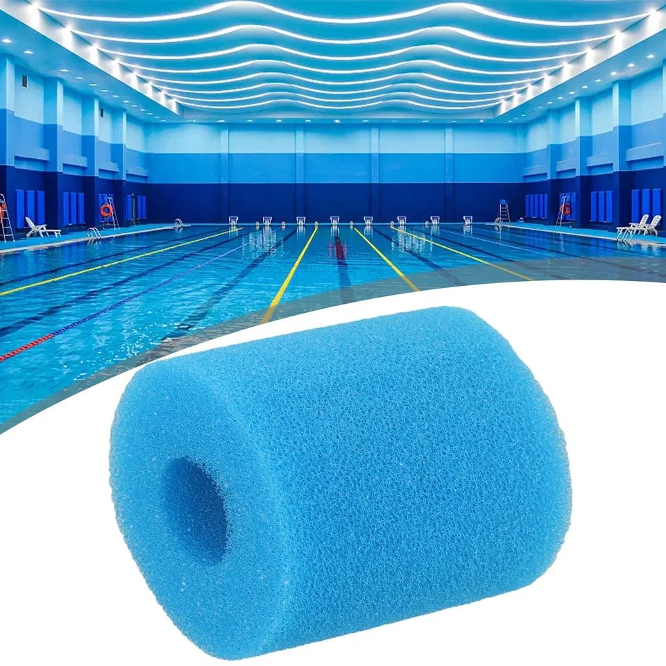 Reusable Pool Filter Sponge Cartridge for Type I/II/VI/D Pumps, Washable Foam Filter for Cleaner Pool Water