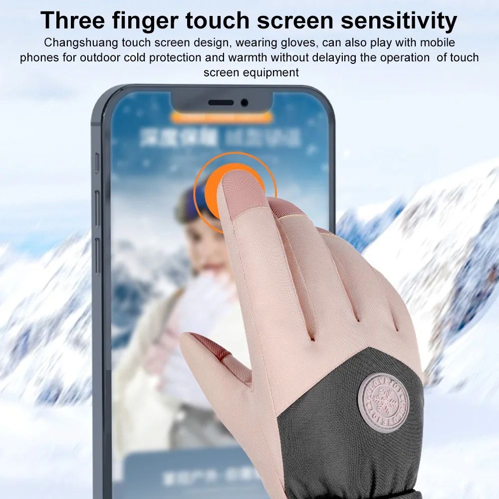 Waterproof Winter Ski Gloves Touch Screen Thermal Snow Gloves