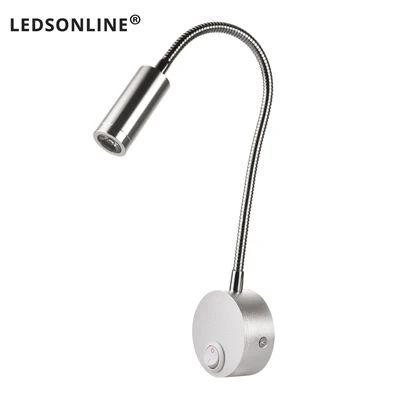 Flexible Gooseneck Clamp Wall Lamp LED Bedside Reading Light