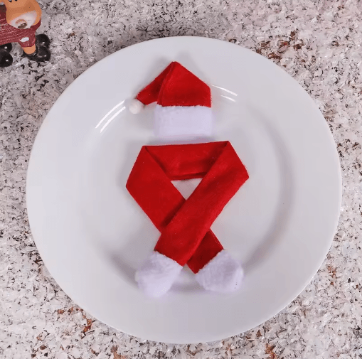 Festive Santa Hat & Scarf Christmas Wine Bottle Cover