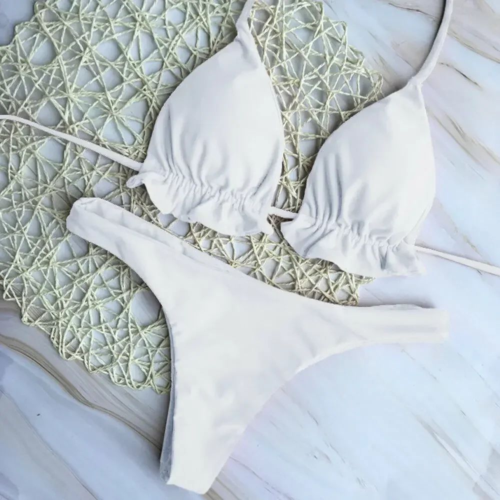 Sexy Brazilian Push-Up Bikini Set Women 2-Piece Bandage Swimwear