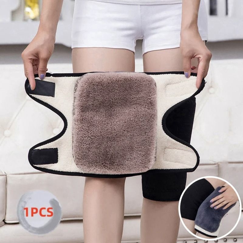Winter Warm Plush Knee Cover – Thickened Dual-Layer Thermal Leg Warmer for Skiing & Cycling