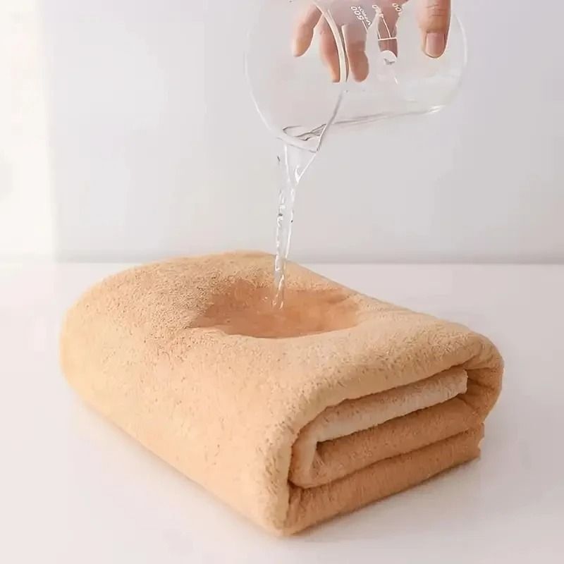 Coral Velvet Bath Towel Set 2 Pieces 70 x 140 cm and 35 x 75 cm