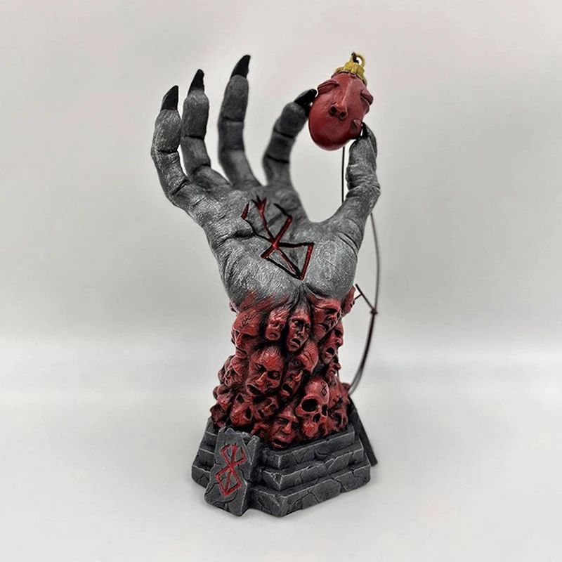 Berserk Skull Hand Grim Reaper Statue Gothic Resin Figurine