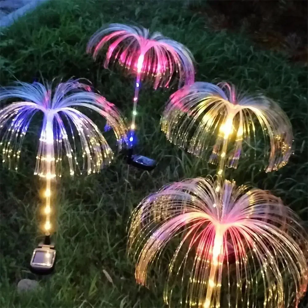 Solar Power Flowers Lamp for Wedding Party Outdoor Pathway Yard Lawn Decoration