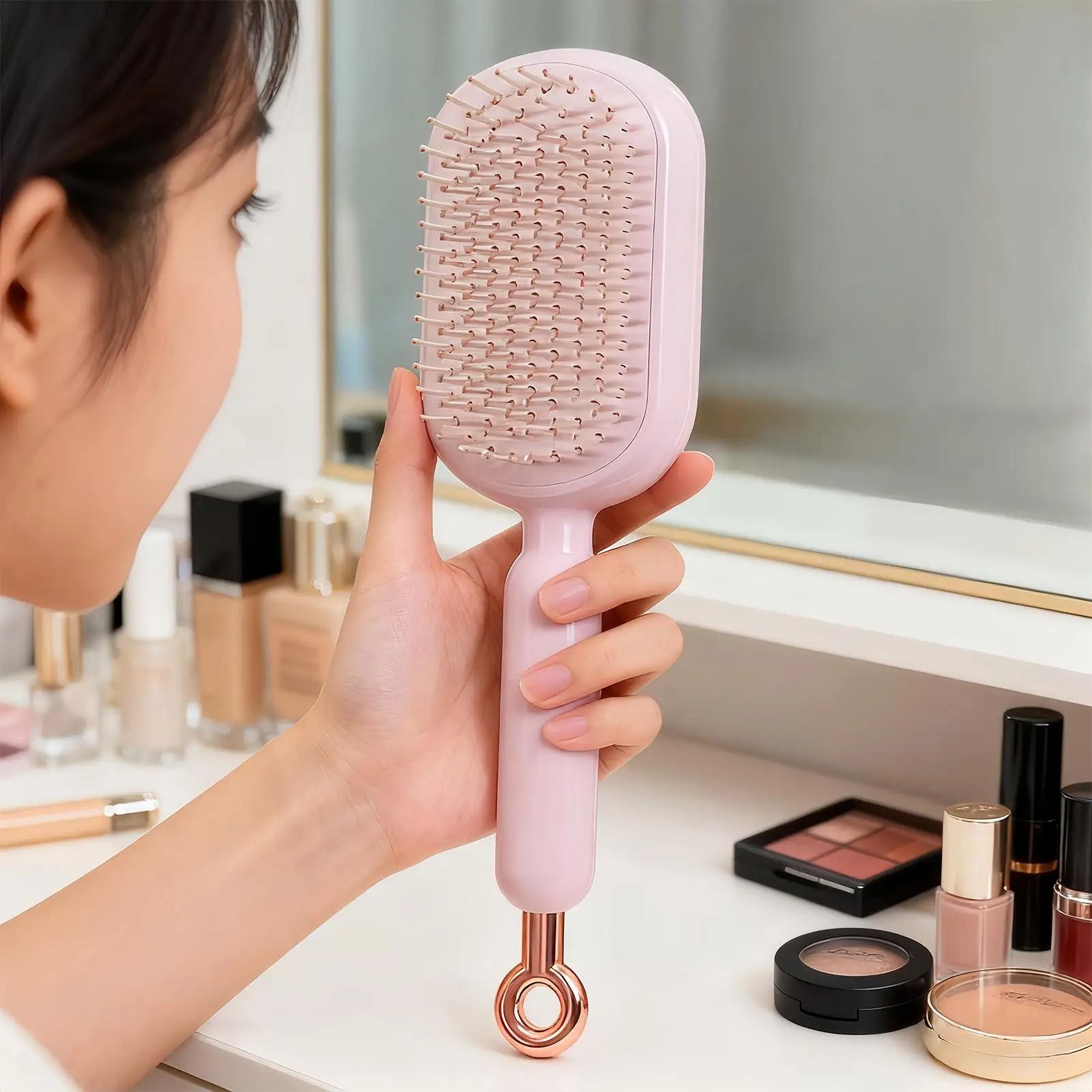 Retractable Scalp Massage Hairbrush