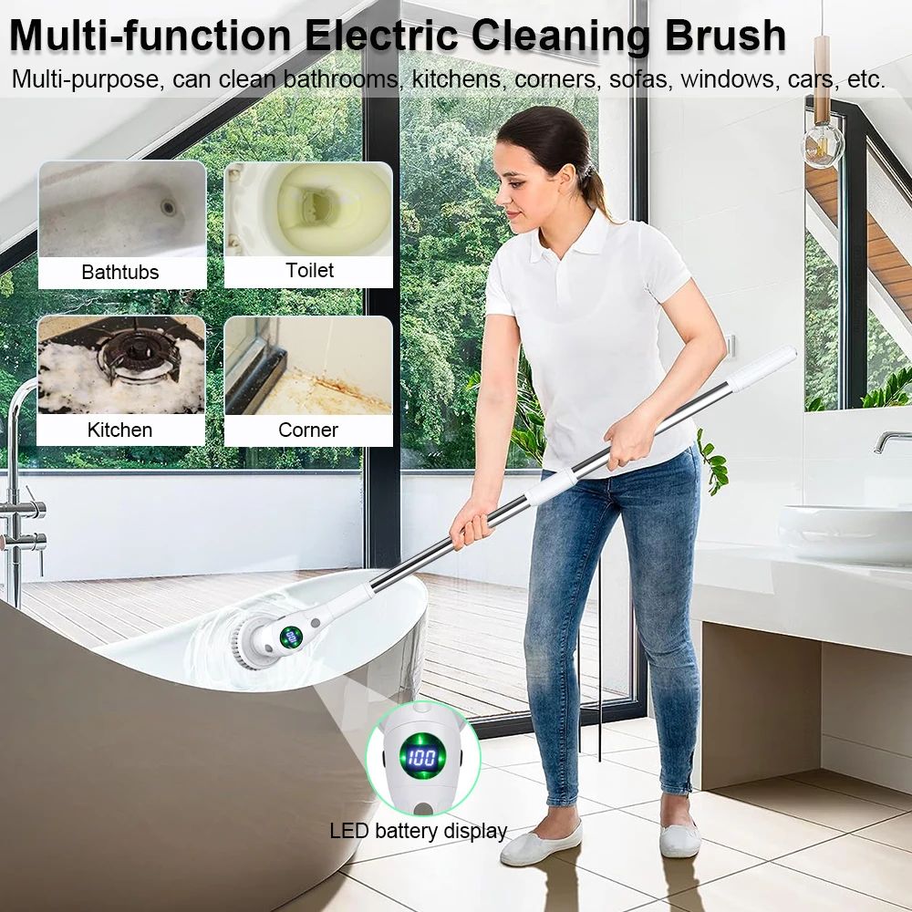 Wireless Electric Bathroom Cleaning Brush