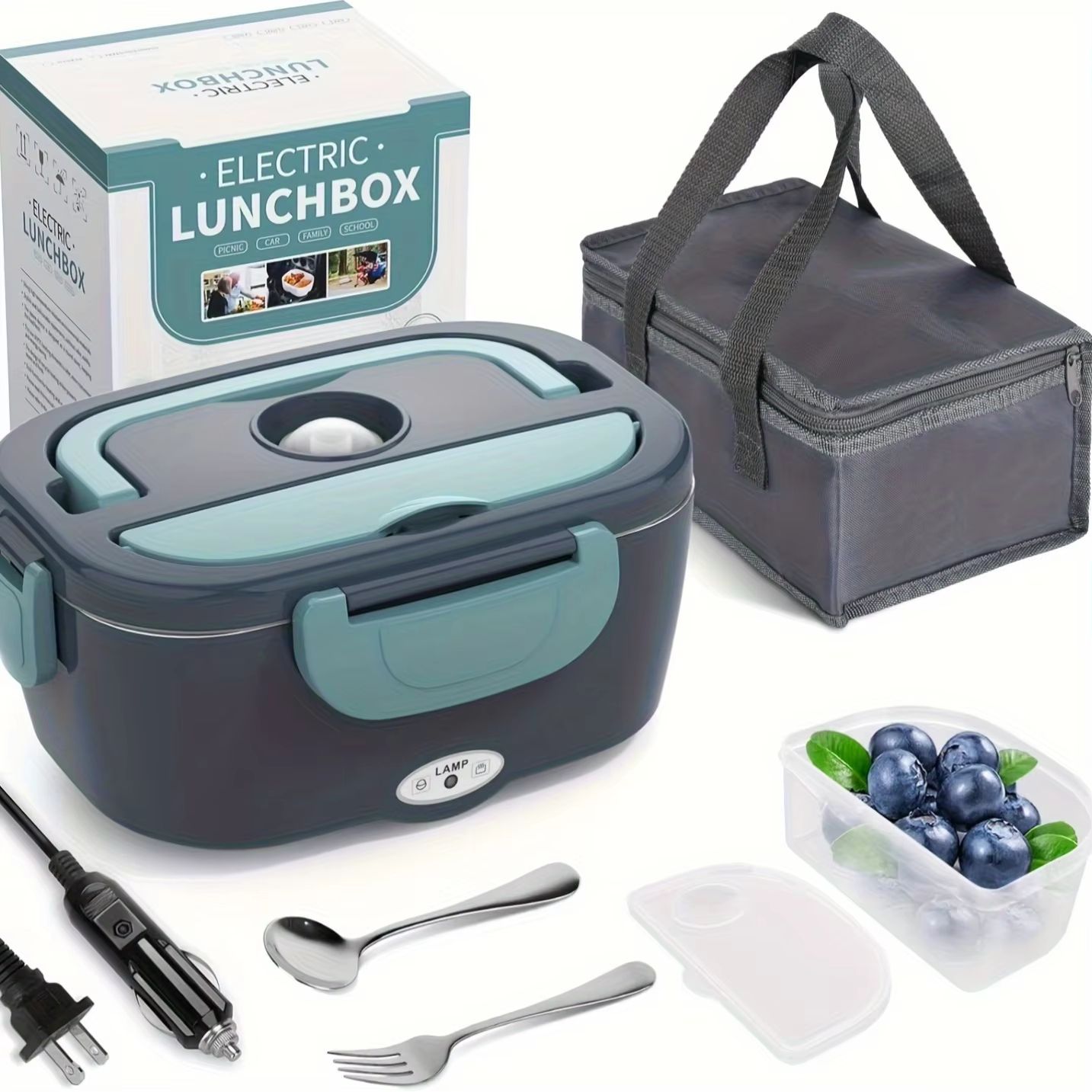50.72 fl oz Electric Lunch Box Warmer 60W Leak Proof Portable Food Warmer for Car, Truck, and Home
