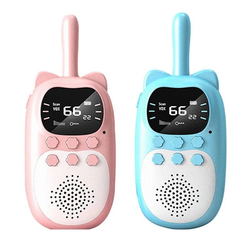 Kids Walkie Talkie Set Rechargeable Handheld Two Way Radio Toys