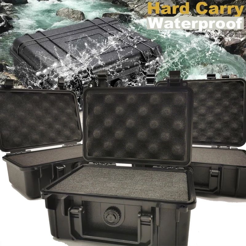 Waterproof Hard Shell Protective Carry Case with Customizable Foam Insert – Shockproof Lockable Tool