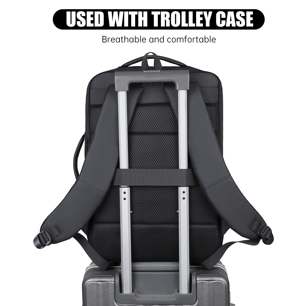 Professional Business Travel Backpack Large Capacity Water Resistant Laptop Bag for Men