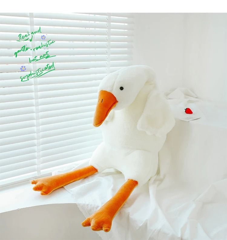 Big White Goose Throw Pillow Plush Toy Sleep Bed Birthday Gift Stuffed Doll