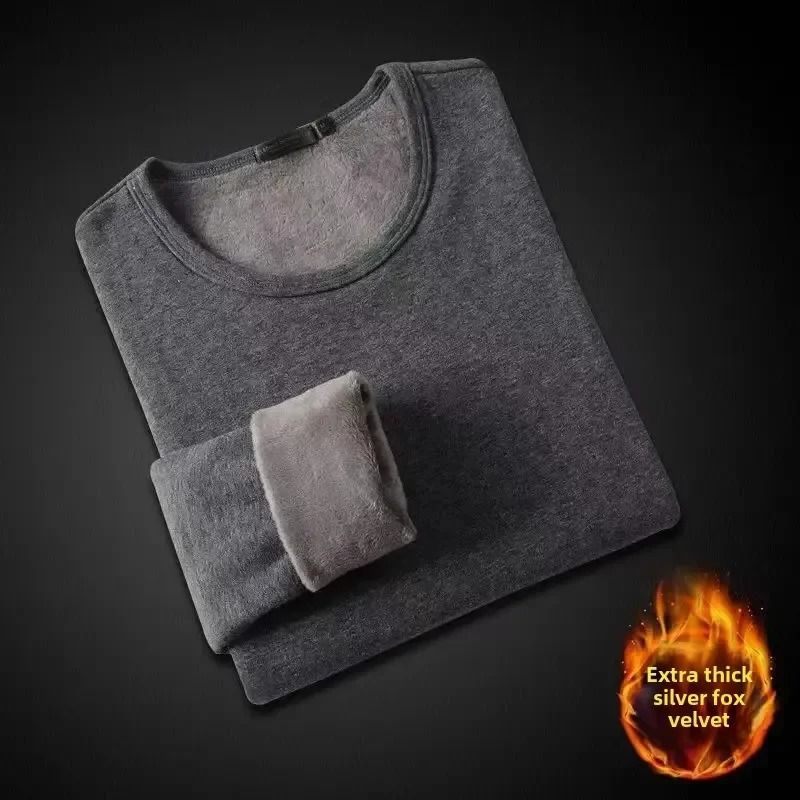 Unisex Winter Fleece Lined Long Sleeve T Shirt