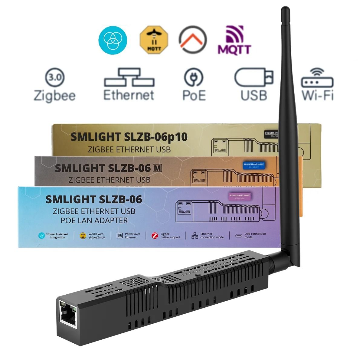 Zigbee to Ethernet WiFi USB Gateway with PoE Support for Smart Home Automation