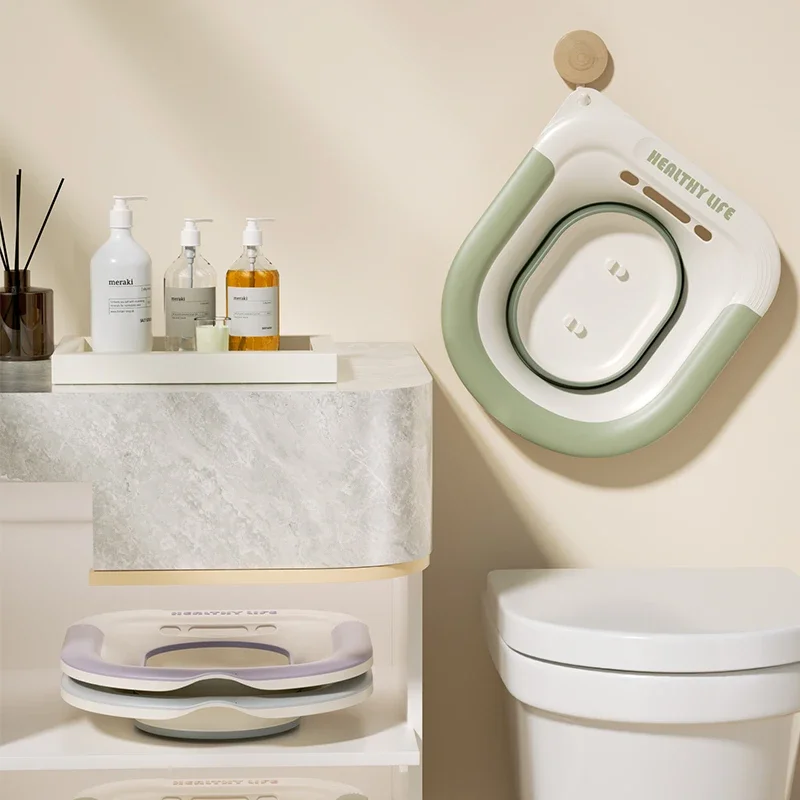 Portable Foldable Toilet Sitz Bath Basin for Hemorrhoid Relief and Pregnant Women Treatment Soaking Basin
