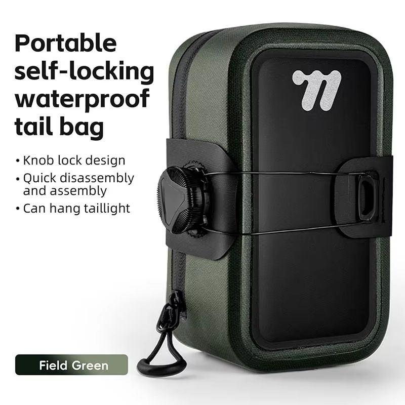 WEST BIKING 0.5L waterproof bike saddle bag Seamless TPU Under Seat Mini Tail Pouch
