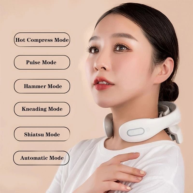 Smart Electric Neck Massager With Heat And Vibration
