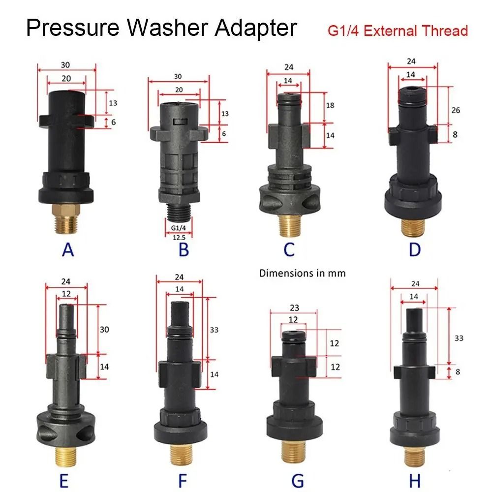 Pressure Washer Foam Lance Adapter | High-Fidelity G1/4 Quick Connector & Professional External Thread Tech