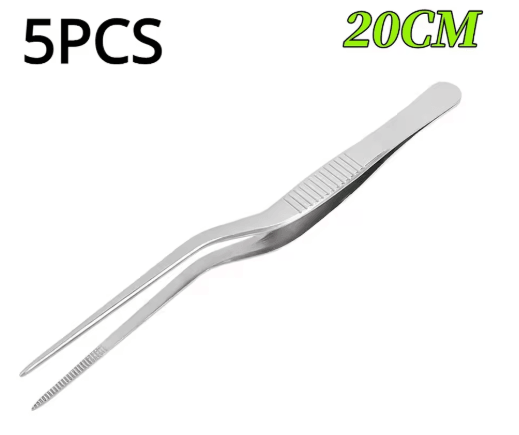 Surgical Ear Forceps Dressing Tweezers Curved Toothed ENT Medical Instrument