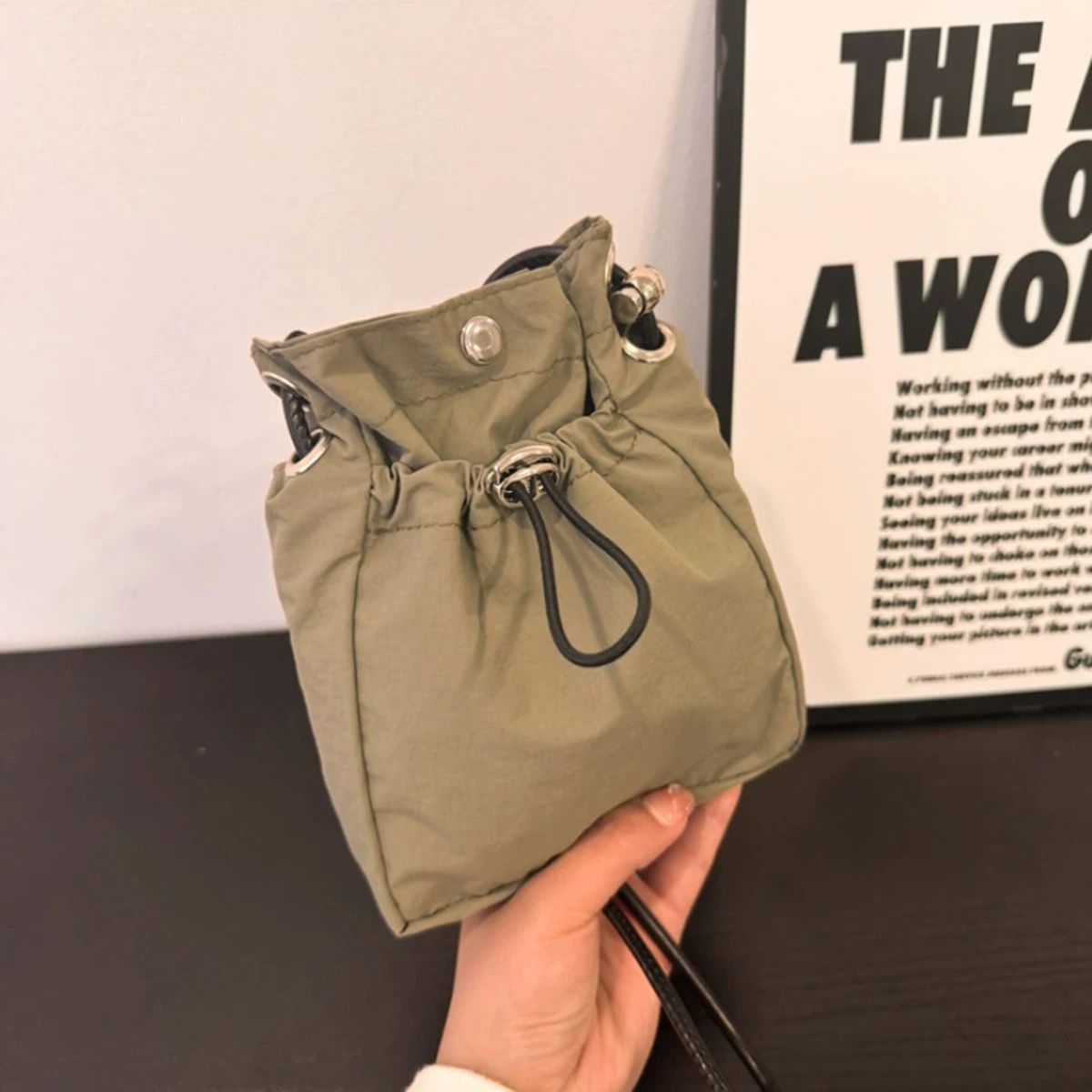 Compact Canvas Crossbody Phone Bag - Lightweight Mini Messenger Purse