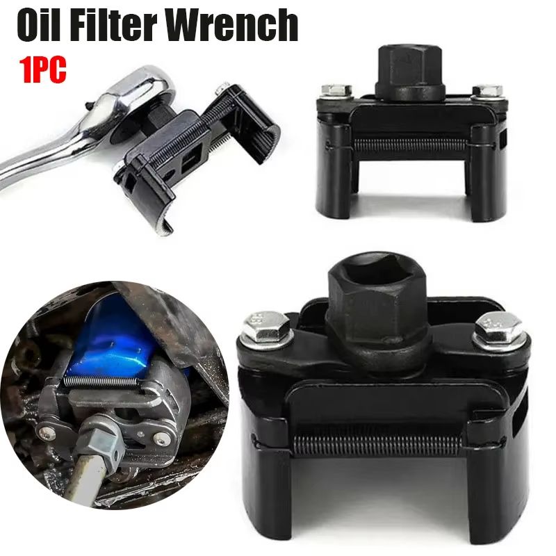Adjustable Two Jaw Oil Filter Wrench 2.36–3.15in Quick Release Automotive Repair Tool