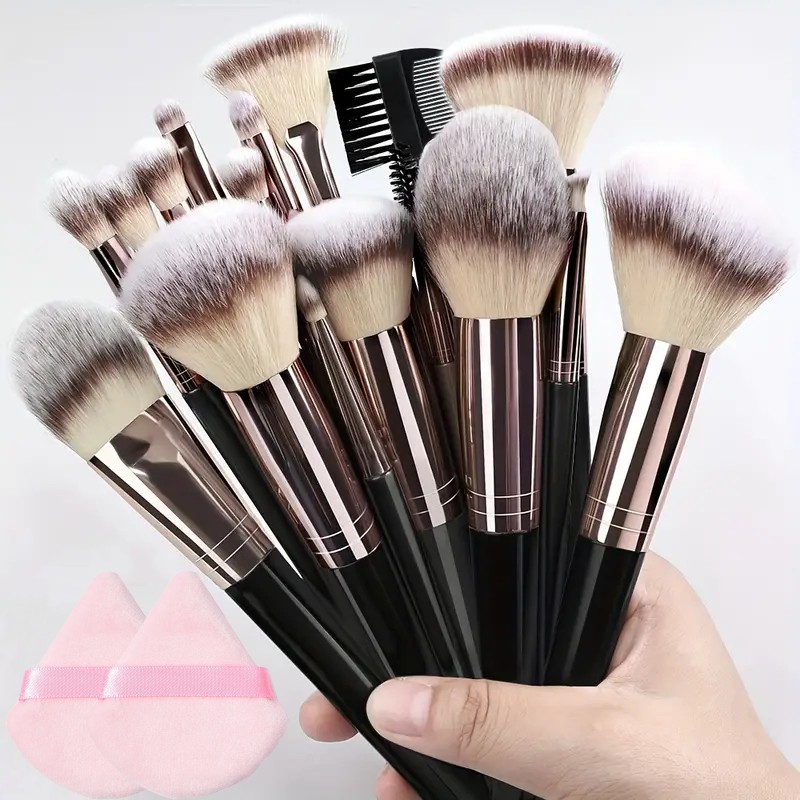 Soft Kabuki Makeup Brushes Set for Women Foundation, Blending, and Concealer Tools