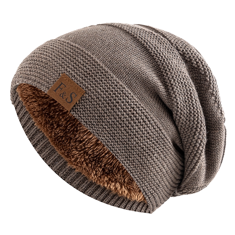 Unisex Fur-Lined Winter Beanie Hat Warm and Stylish Knitted Cap for Men and Women