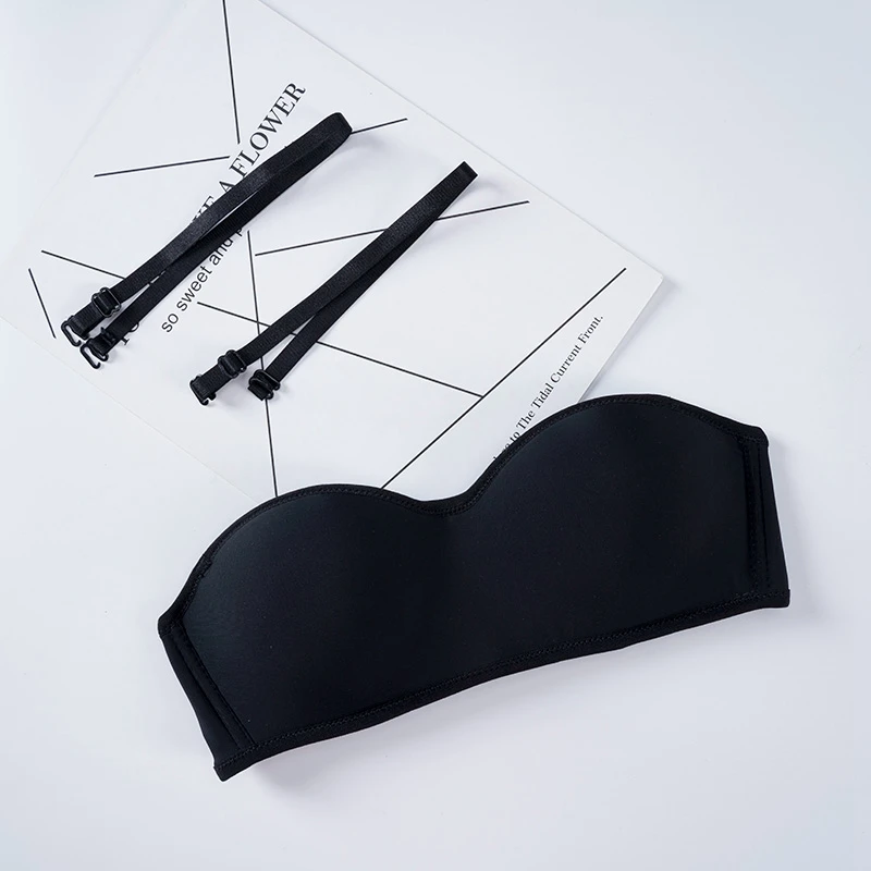 Women Invisible Bra Strapless Bralette, 1/2 Cup Women's Underwear, Seamless Party Wedding Sexy Lingerie