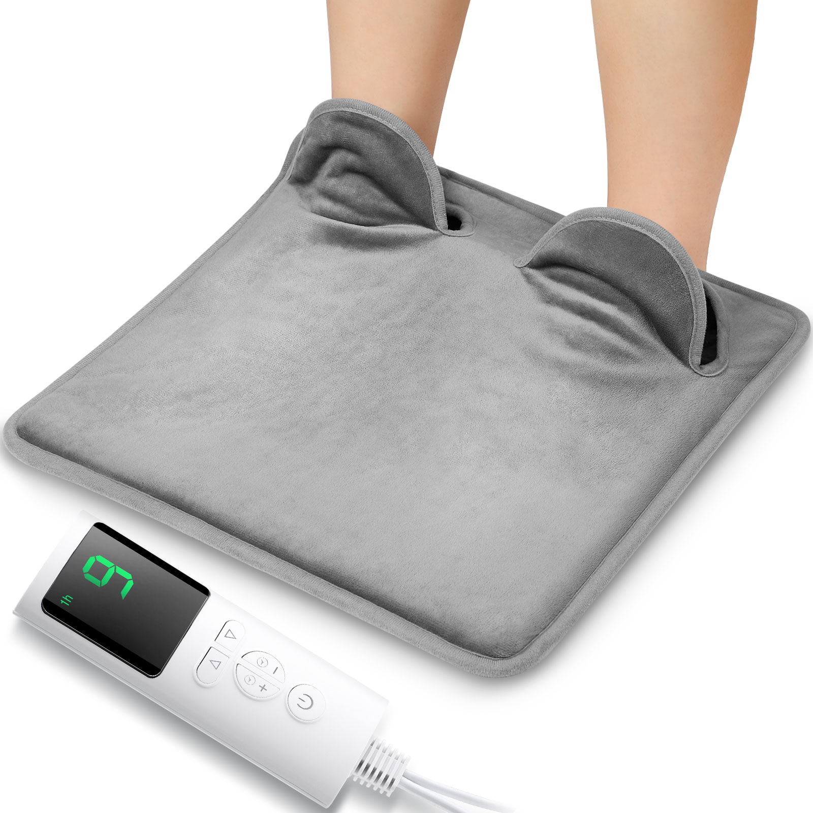 Electric Foot Heating Pad, Washable Feet Warmer, Soft Plush Thermal Blanket, Foot Warming Mat for Home, Office, Bedroom