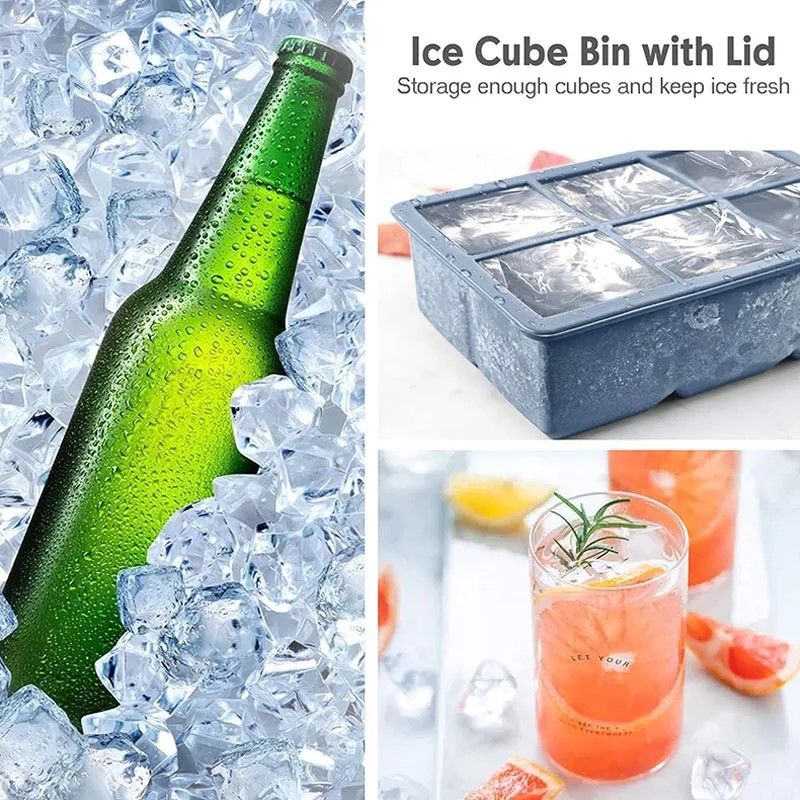 ArcticSquare Premium Silicone Ice Cube Tray with Leak-Proof Lid
