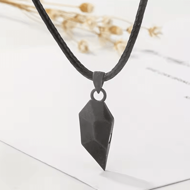 HeartbeatUnion Magnetic Couple Pendant Necklace – Electrocardiogram Heart Jewelry Set for Valentines & Romantic Gifts