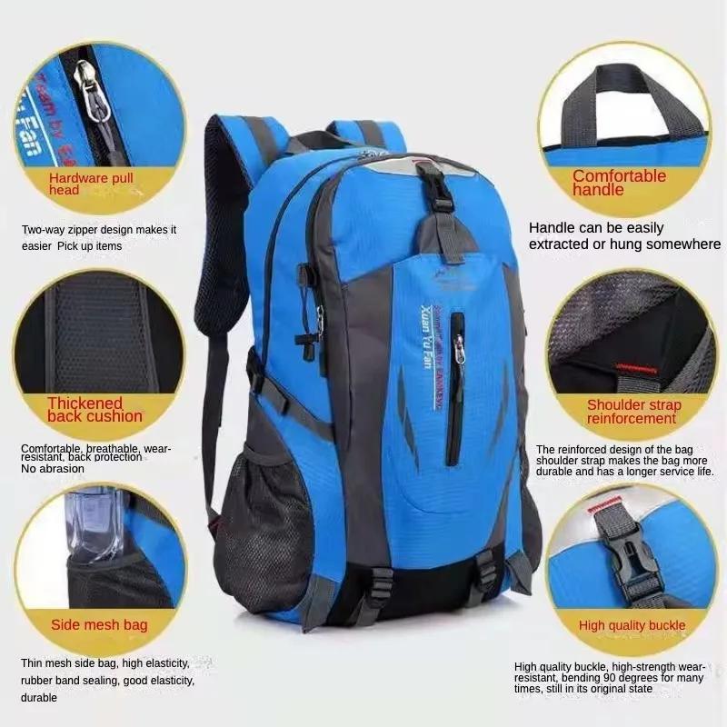 All Purpose Waterproof Travel & Hiking Backpack for Men & Women Durable Nylon Outdoor Sport Pack