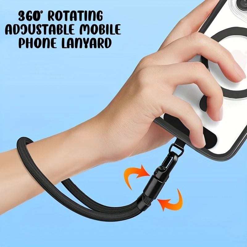 Adjustable Phone Lanyard Strap Clip Holder for Neck Shoulder Crossbody and Wrist Use