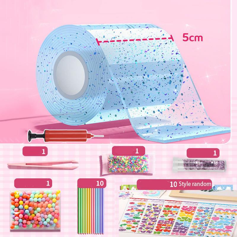 Double Sided Nano Glue Knead Music Tape Bubble Blowing Stickers Full Set of Nano Tape Decompression Toy
