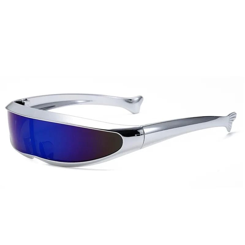 Futuristic Electroplated One Piece Sunglasses