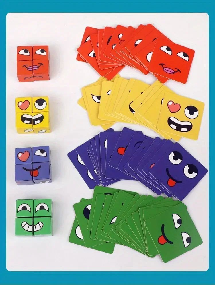 Kids Face Change Expression Puzzle Cube