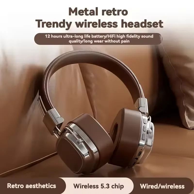 Foldable Wireless Bluetooth Headphones Over Ear Gaming Stereo DJ Headset