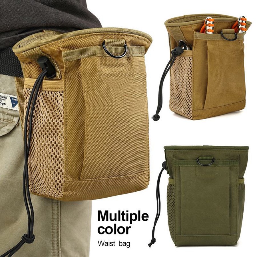 Rugged Camouflage Dump Pouch Waist Pack, Tactical Waist Pack & Outdoor Utility Bag for Gear Storage