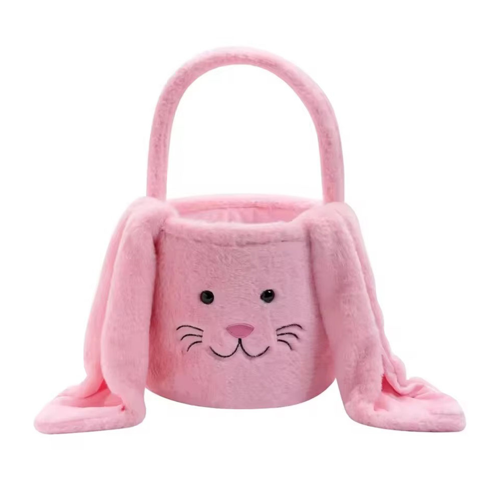 Lovely Easter Bunny Basket, Plush Candy Carry Basket, Bunny Gift Basket