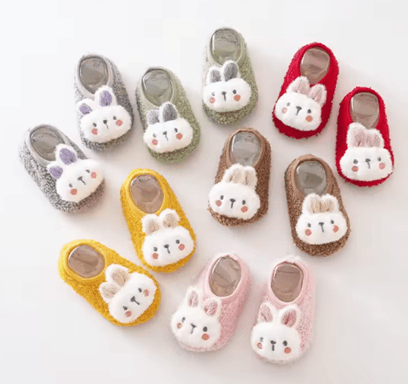 SnuggleBunny Plush Baby Floor Socks – Soft Non-Slip Toddler Slippers for Warmth and Comfort