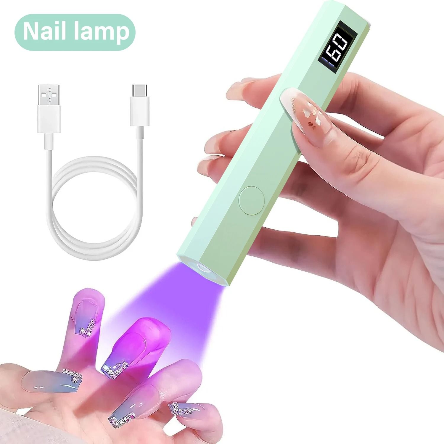 YIKOOLIN Handheld USB Mini UV LED Nail Lamp
