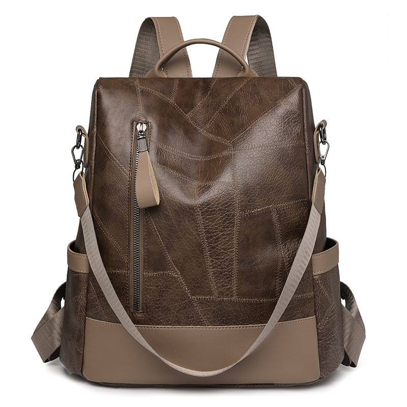 Elegant Anti Theft Backpack Women PU Leather Travel Purse Bag