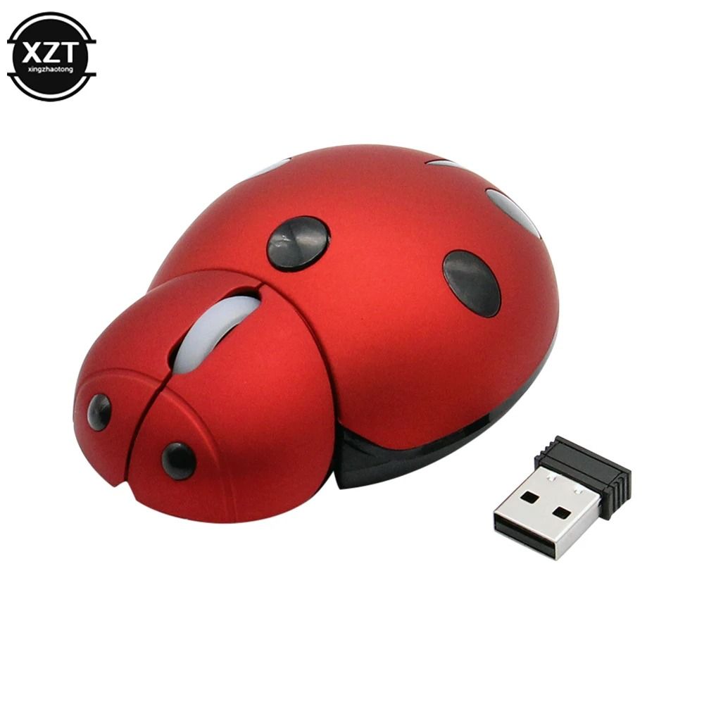 Creative Ladybug Shaped Mini Wireless Mouse