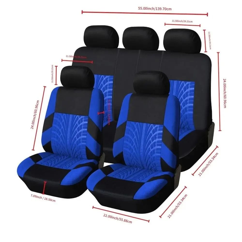 Car Seat Covers Full Set Universal Fit for Front and Rear Seats