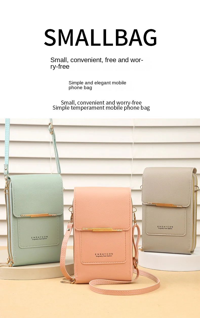 Touch Screen Phone Crossbody Bag Womens Card Holder Shoulder Bag
