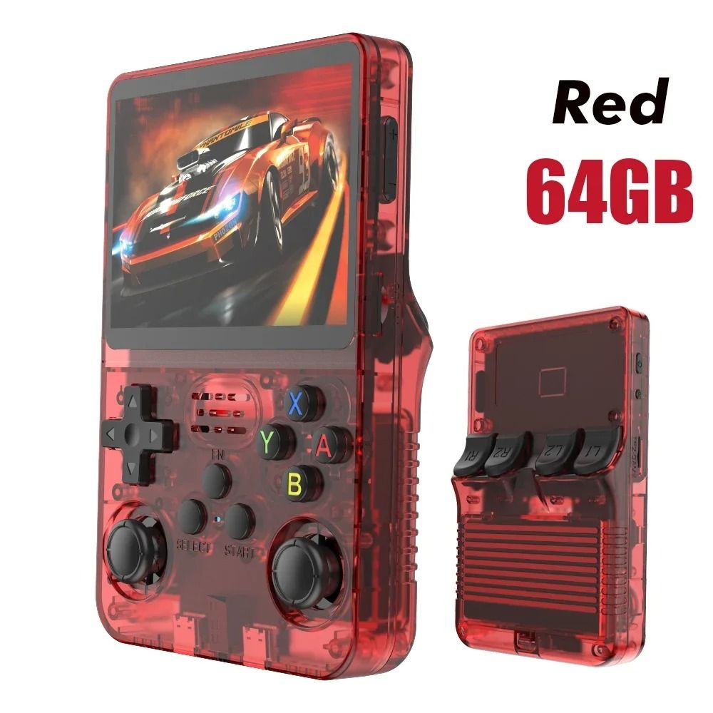 R36S Retro Handheld Game Console Open Source Linux 3.5 Inch IPS Screen 64GB 128GB